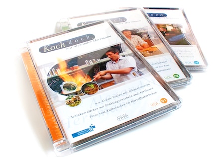 Meanwhile he is a renowned star cook, back then he had his breakthrough already - I designed the artworks for the very first DVDs of Olympics star cook Alexander Herrmann