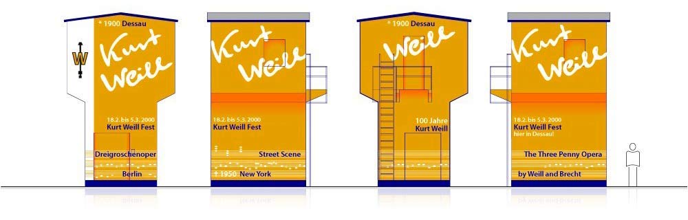 kurt weill, kurt weill festival, 100 jahre kurt weill, architecture makeover, facade design by designer Stefan Schultze