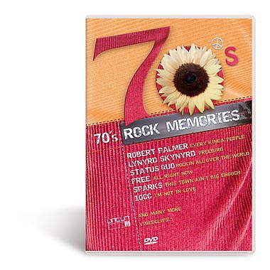 DVD cover artwork for a compilation with artists like FREE, 10CC, STATUS QUO a.m.m., cover design by St.Schultze
