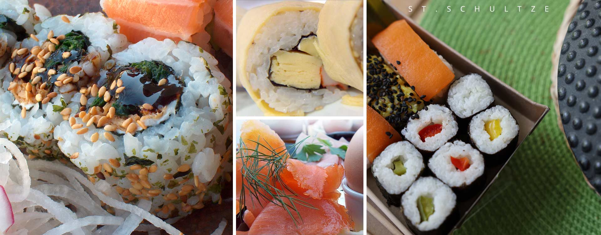 Sushi, Breakfast with Salmon, plantbased sushi and vegetarian sushi – FOOD PHOTOGRAPHY by Stefan Schultze.