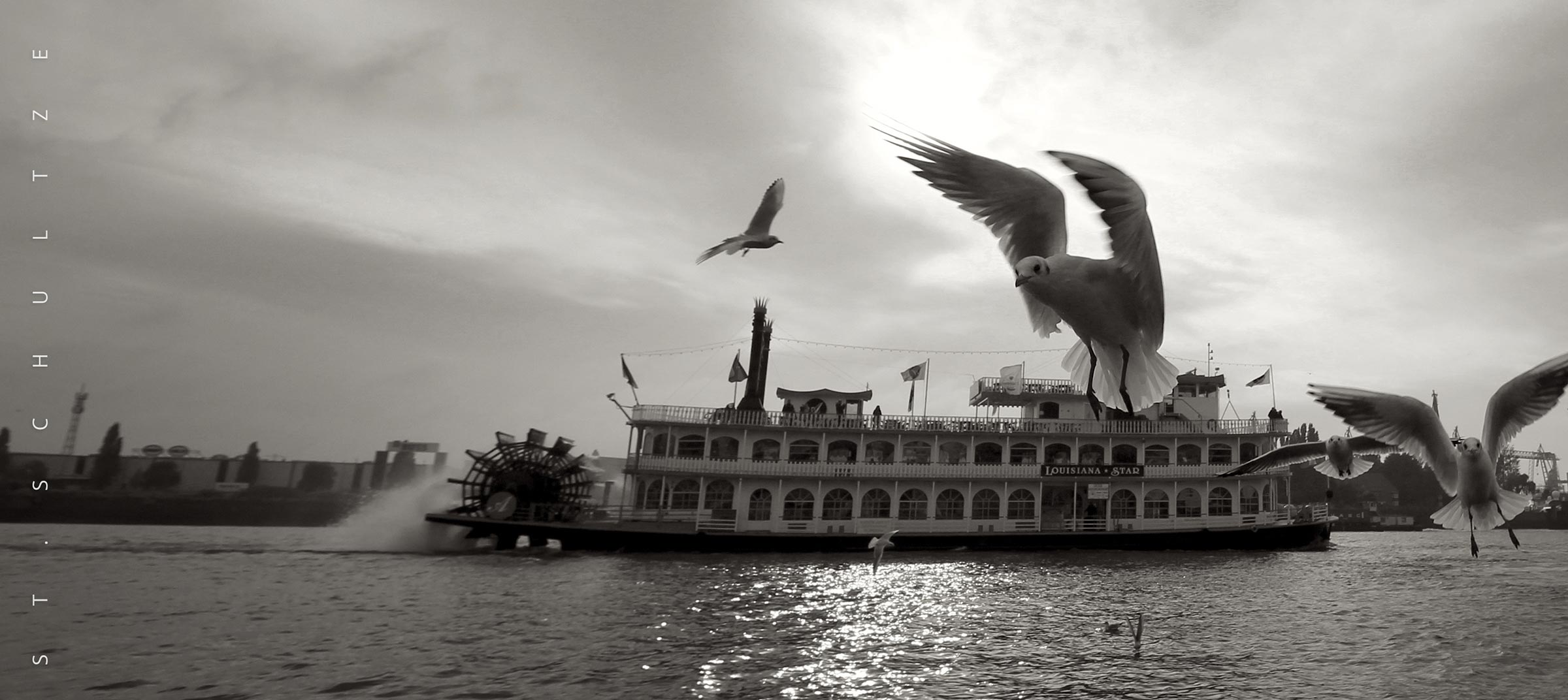 Ship, vintage steamer, the louisiana Star, iconic photography
