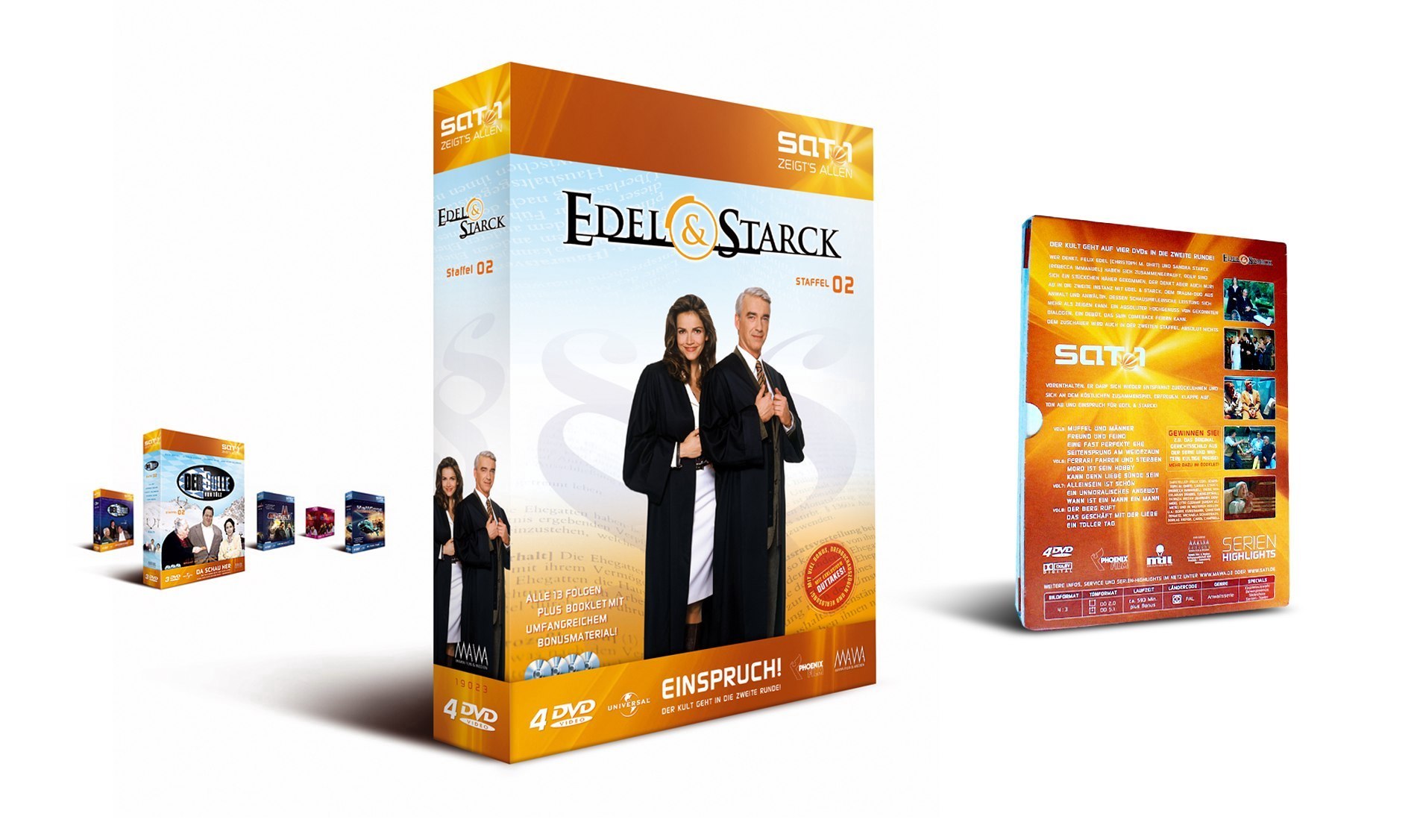 DVD  Artworks for DVDs and Collectors Box editions of the beloved TV Series EDEL UND STARCK of TV station Sat.1